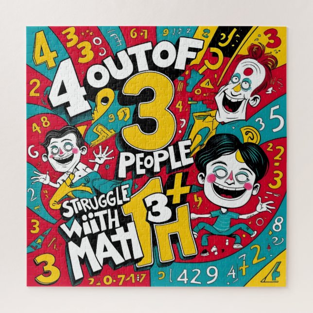 Math Mayhem : 4 personnes sur 3 Puzzle (Vertical)