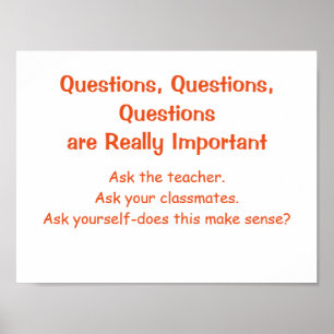 Math Mindsets Poster-Fragen Poster