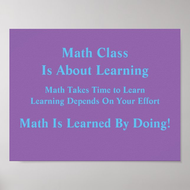 Math Mindsets Poster gelernt durch Doing (Vorne)