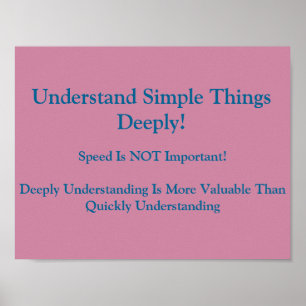 Math Mindsets Poster versteht tief