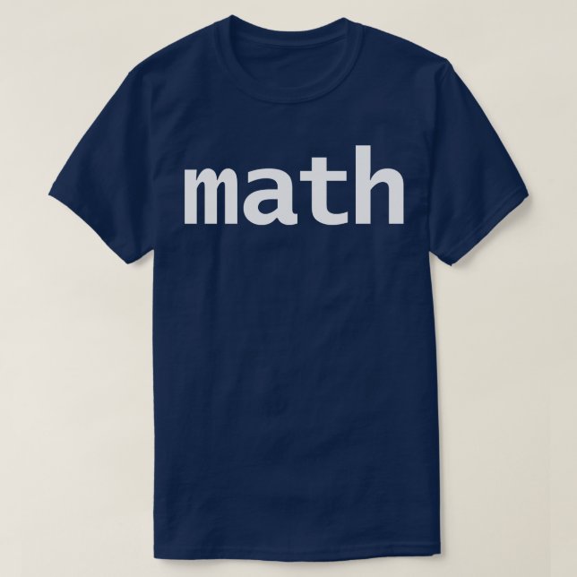 Math Minimal Typografie White Text T-Shirt (Design vorne)
