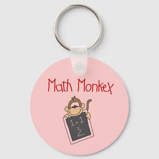 Math Monkey Tshirts und Geschenke Schlüsselanhänger (Vorderseite)