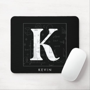 Math Monogram - Letter K Mousepad