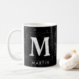 Math Monogram - Letter M Kaffeetasse