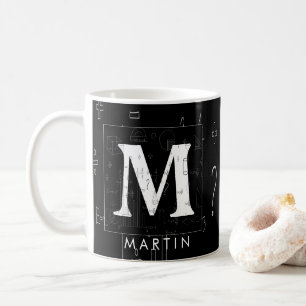 Math Monogram - Letter M Kaffeetasse