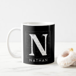 Math Monogram - Letter N-Tasse Kaffeetasse