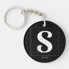 Math Monogram - Letter S Schlüsselanhänger