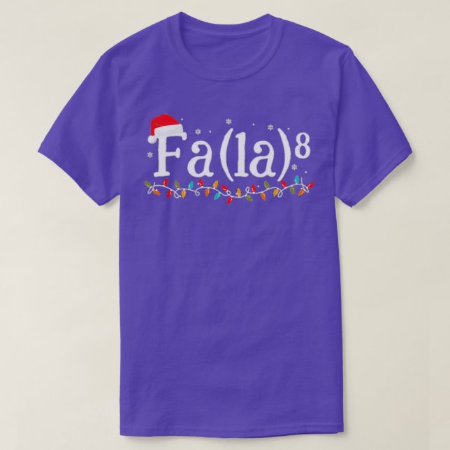 Math Nerd Christmas Fa la 6 T-Shirt (Design vorne)