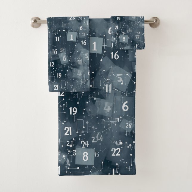 Math Numbers Abstrakt Badhandtuch Set (Insitu)