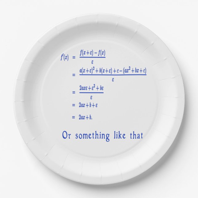 Math Pappteller (Vorderseite)