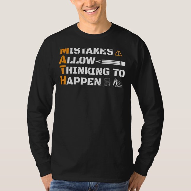 Math Pencil Calculator Compass T-Shirt (Vorderseite)