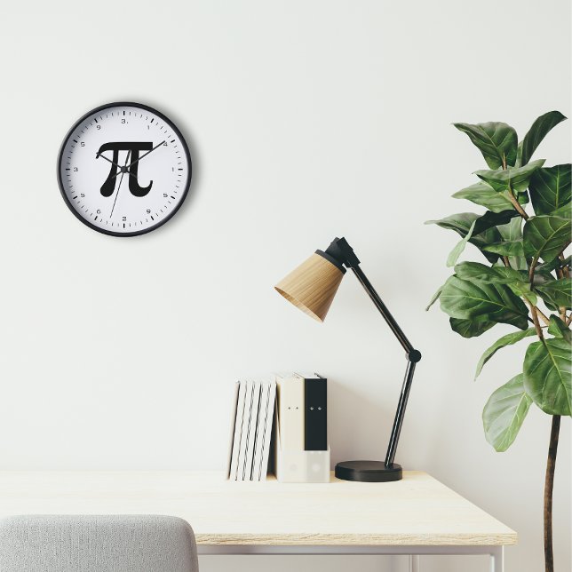Math Pi Day Black Digits Uhr (Von Creator hochgeladen)