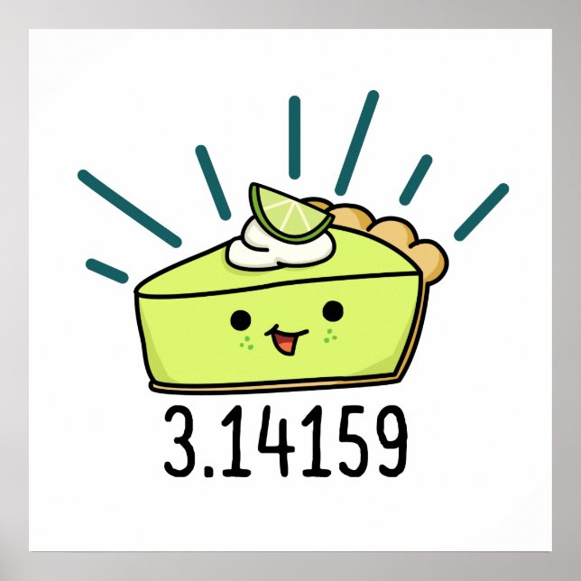 Math Pi Number Funny Pie Pun Poster (Vorne)