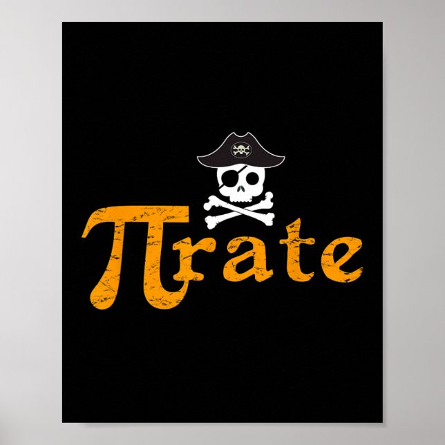 Math Pirate Happy Pi Day Poster (Vorne)