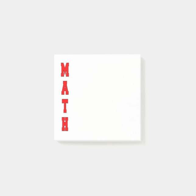 Math Post-it Klebezettel (Vorderseite)