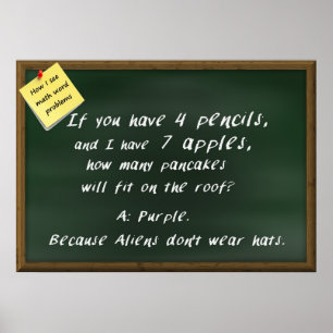 Math Poster - Wie ich Math Word-Probleme sehe