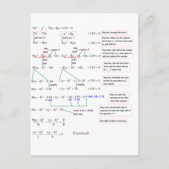 Math Postkarte (Vorderseite)