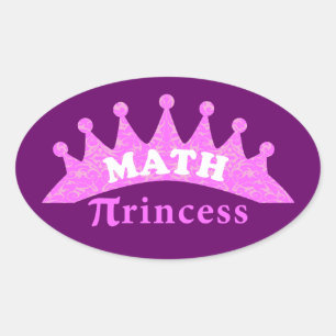 Math Princess Ovaler Aufkleber