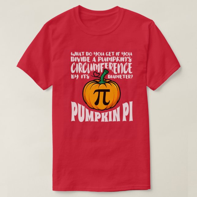 Math Pun Pumpkin Pi Funny Halloween Kostüm T-Shirt (Design vorne)