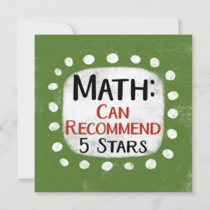 Math Review 5 étoiles Carte de voeux