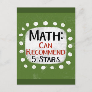 Math Review 5 étoiles Carte postale