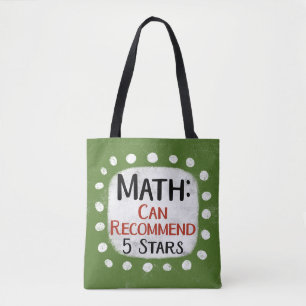 Math Review 5 Stars Tote Bag Tasche