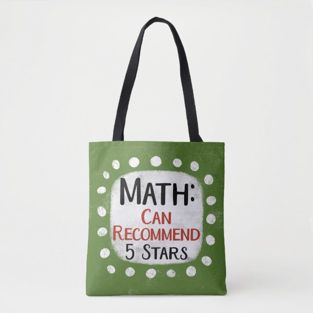 Math Review 5 Stars Tote Bag Tasche (Vorderseite)