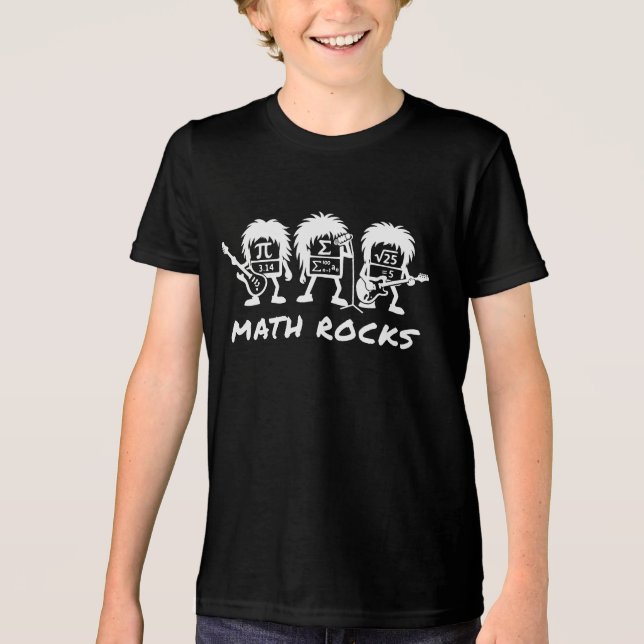 Math Rocks Academic Rock Band Humor Tri-Blend Shirt (Vorderseite)
