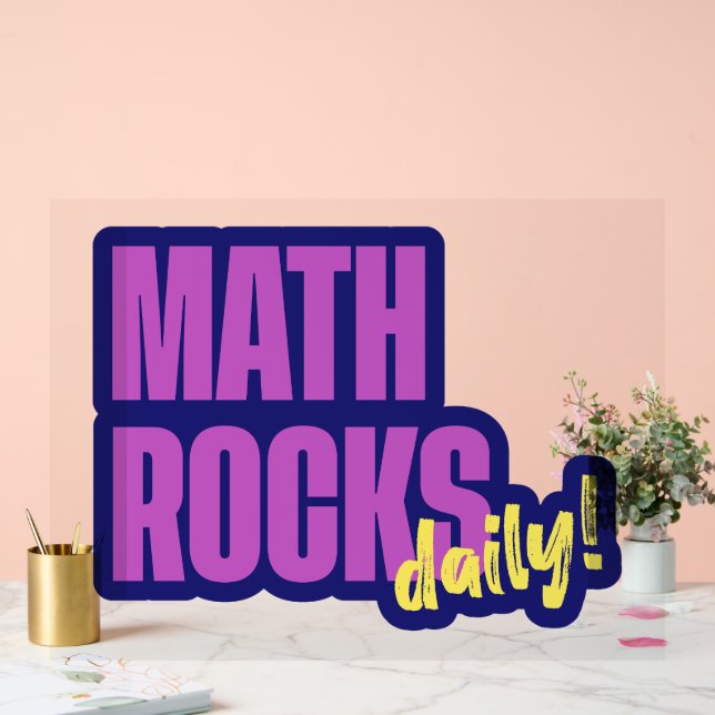 Math Rocks Daily Acrylschild (Hochzeit)