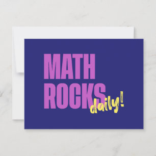 Math Rocks Daily Postkarte