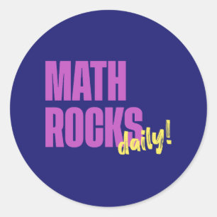 Math Rocks Daily Runder Aufkleber