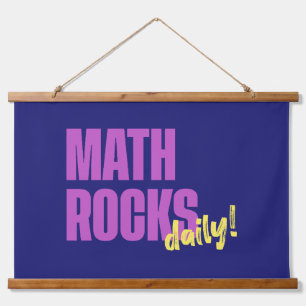 Math Rocks Daily Wandteppich Mit Holzrahmen