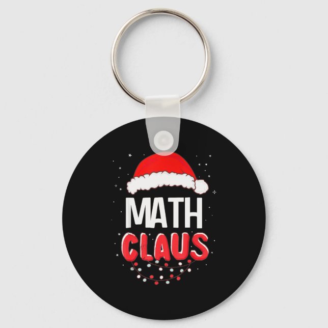 Math Santa Claus Christmas Matching Costume  Schlüsselanhänger (Vorderseite)
