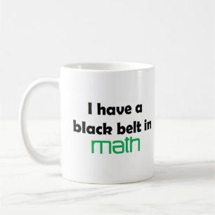 Math schwarzer Gürtel Kaffeetasse