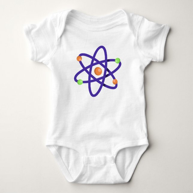 Math & Science-Element - Atome Baby Strampler (Vorderseite)