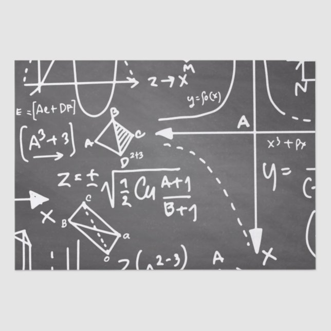 Math Scribbles Seidenpapier (Vorderseite)