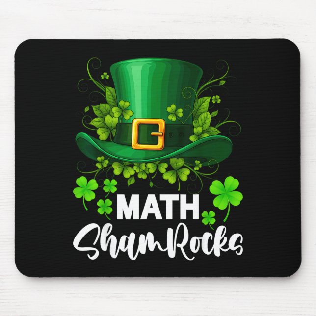 Math Shamrocks St. Patricks Day Schule  Mousepad (Vorne)