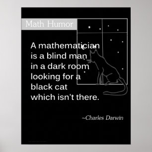 Math Spaß von Charles Darwin Poster