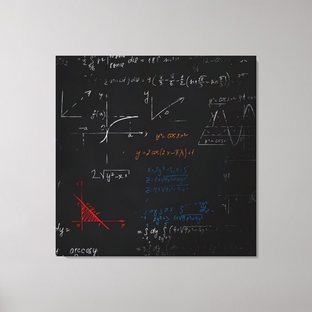 Math Stretched Canvas Print Leinwanddruck (Vorderseite)