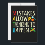 Math Student Mistakes Mathematics Maths Teacher Dankeskarte<br><div class="desc">This graphic idea is for math lovers. This funny graphic / quote clothing makes all math teachers happy.</div>