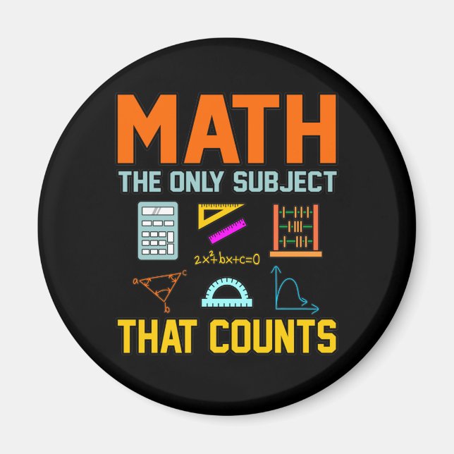Math Subject zählt Mathematiatic Math Teacher Magnet (Vorne)