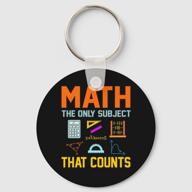 Math Subject zählt Mathematiatic Math Teacher Schlüsselanhänger (Vorderseite)