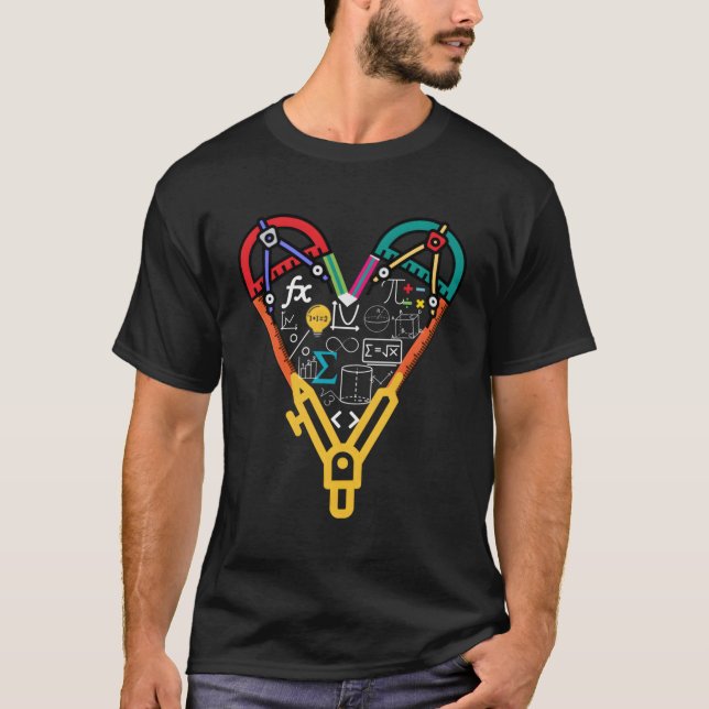 Math-Symbol-Formel-Liebe für Math-Lehrer-Math T-Shirt (Vorderseite)