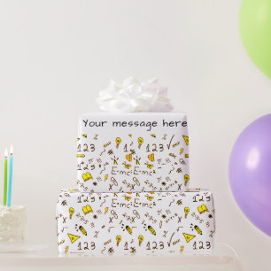 Math Symbols Lehrer Geschenkpapier