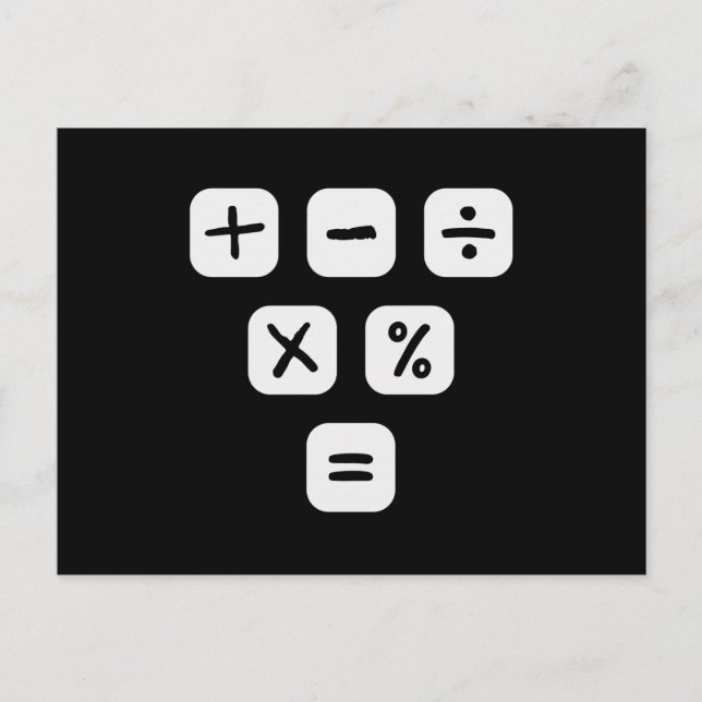 Math Symbols mathematical Signs Maths Postkarte (Vorderseite)
