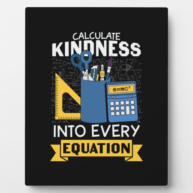 Math Teacher berechnet Kindness Fotoplatte (Vorderseite)