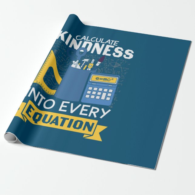 Math Teacher berechnet Kindness Geschenkpapier (Ungerollt)