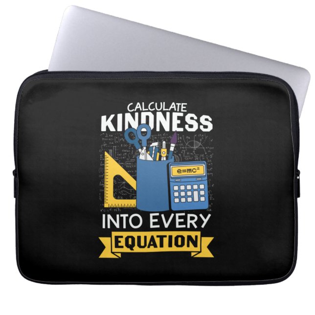 Math Teacher berechnet Kindness Laptopschutzhülle (Vorderseite)