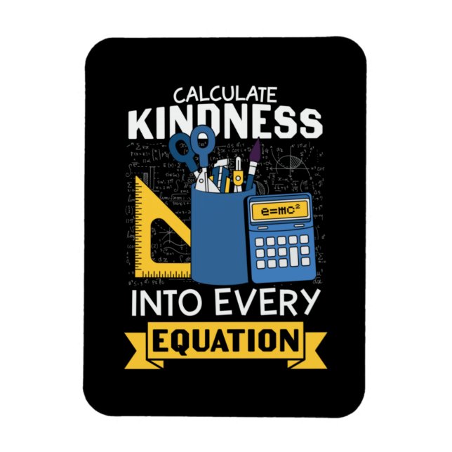 Math Teacher berechnet Kindness Magnet (Vertikal)