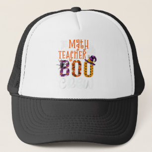 Math Teacher Boo Crew Halloween Anzug Math Teach Truckerkappe